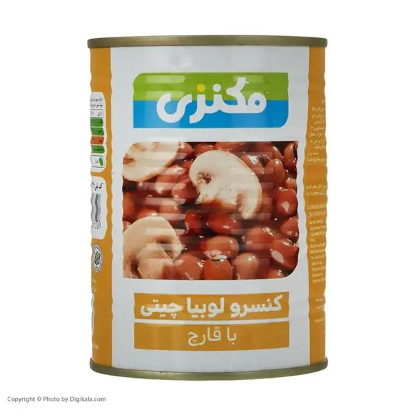 کنسرو لوبیا چیتی با قارچ مکنزی - 400 گرم - 3
