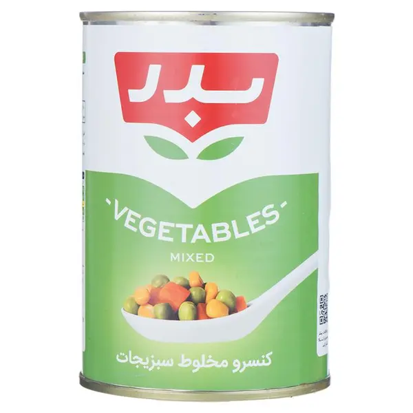 کنسرو مخلوط سبزیجات قوطی 430 گرمی بدر - 2