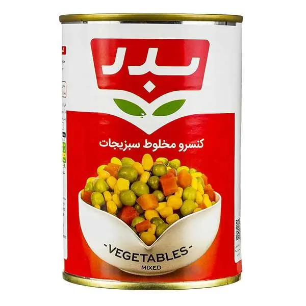 کنسرو مخلوط سبزیجات قوطی 430 گرمی بدر - 6
