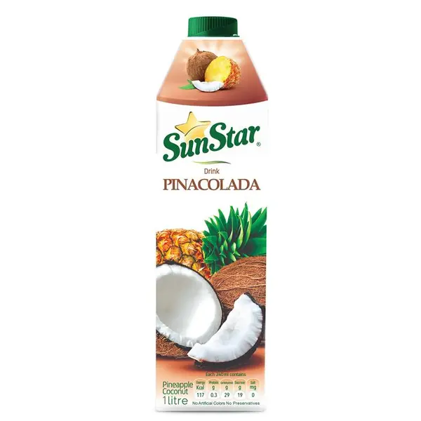 آبمیوه طبیعی پینا کولادا (آناناس و نارگیل) سان استار 1 لیتری - 4