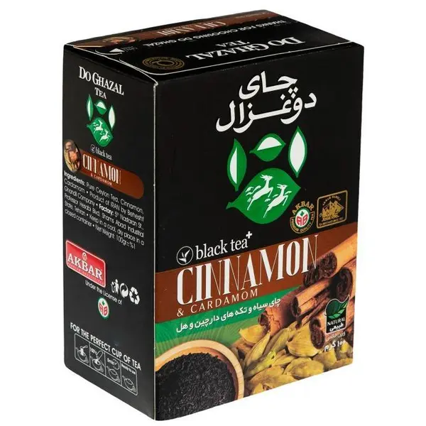 چای سیاه و تکه های دارچین و هل دوغزال - 100 گرم - 6