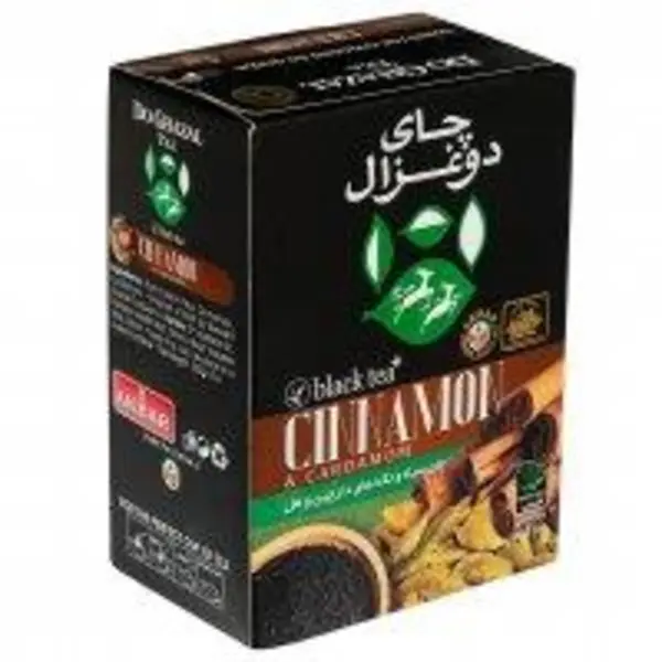 چای سیاه و تکه های دارچین و هل دوغزال - 100 گرم - 5