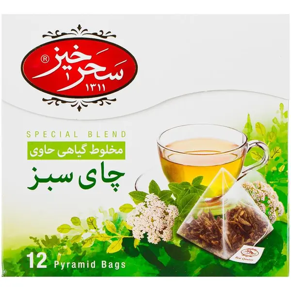 دمنوش گیاهی سحرخیز حاوی چای سبز 12 عددی - 5