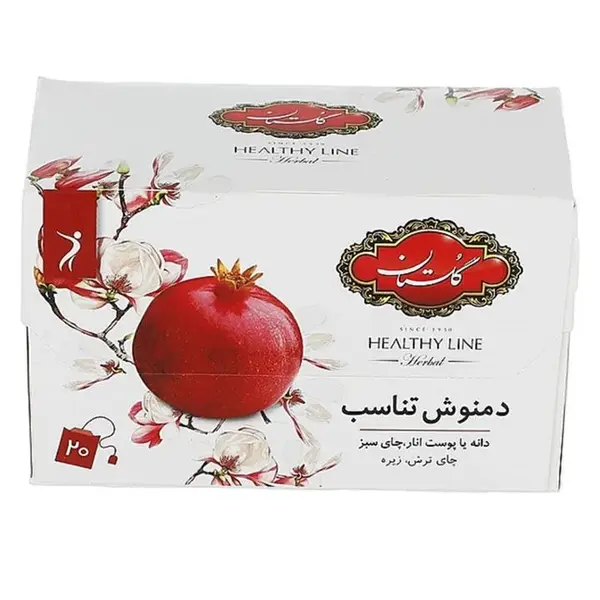 دمنوش کیسه ای مخلوط گیاهی گلستان با طعم انار بسته 20 عددی - 4