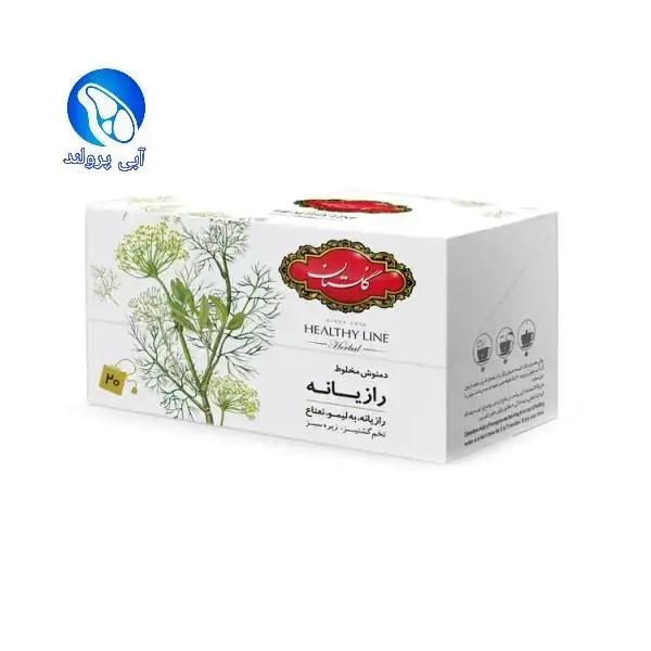 دمنوش مخلوط رازیانه گلستان بسته 20 عددی - 5