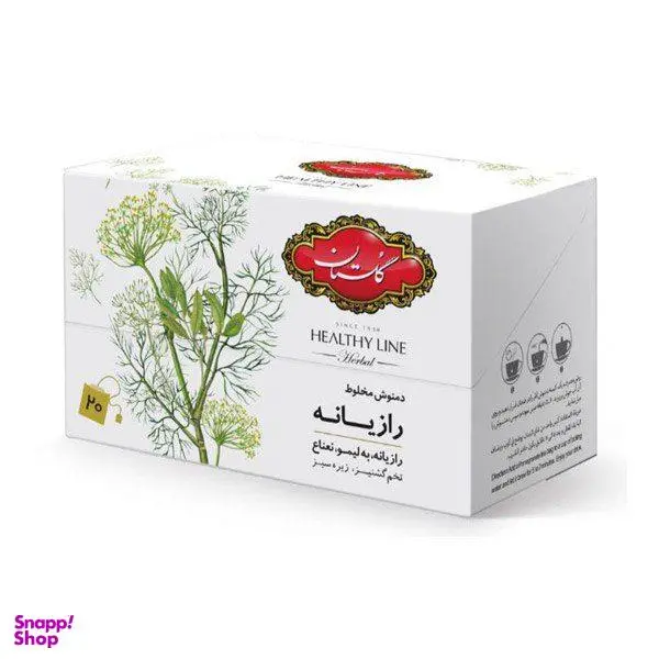 دمنوش مخلوط رازیانه گلستان بسته 20 عددی - 4