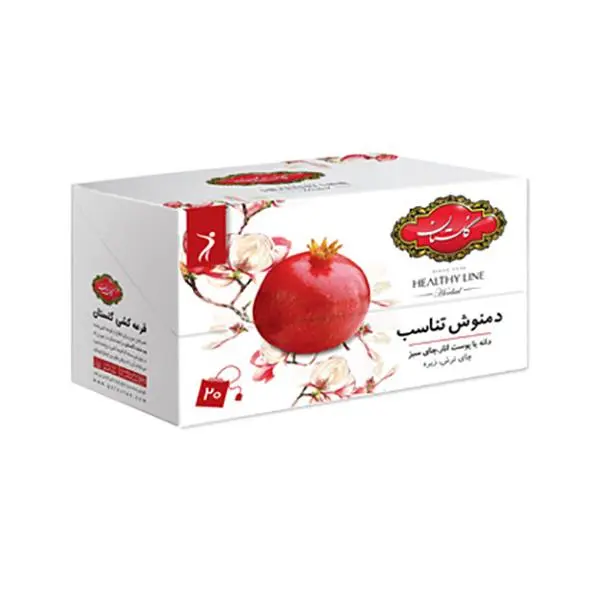 دمنوش کیسه ای مخلوط گیاهی گلستان با طعم انار بسته 20 عددی - 2
