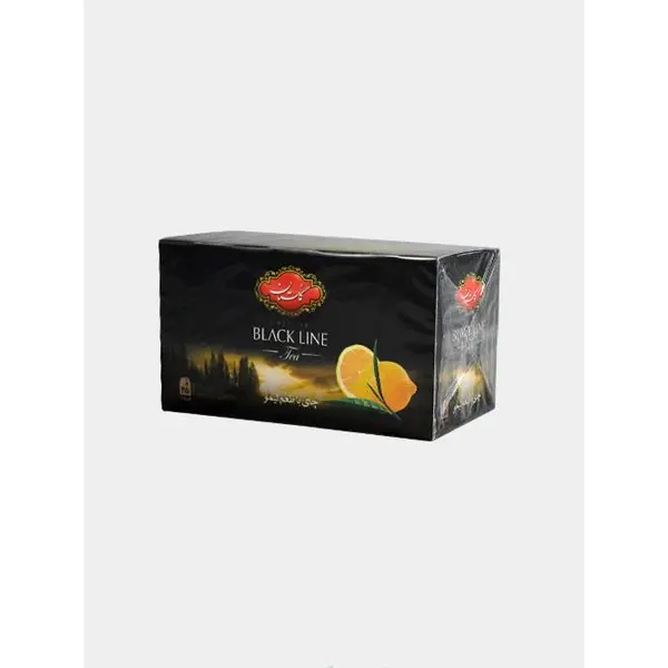 چای سیاه کیسه ای گلستان با طعم لیمو پک 25 عددی