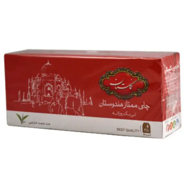 چای سیاه کیسه ای گلستان ممتاز هندوستان پک 25 عددی - 4