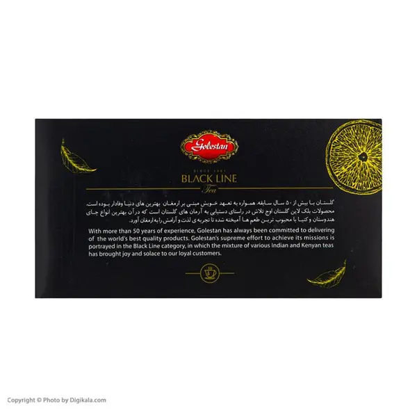 چای سیاه کیسه ای گلستان با طعم لیمو پک 25 عددی - 4