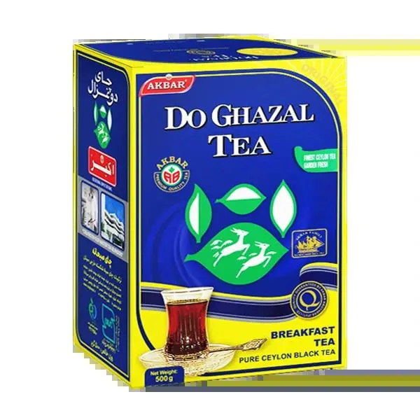 چای سیاه خارجی دوغزال چای شکسته پاکتی آبی 500 گرم - 2
