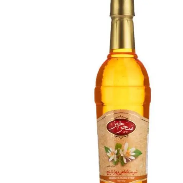 شربت گیاهی بهارنارنج سحرخیز وزن 900 میلی لیتر  Saharkhiz Natural Orange Blossom Syrup 900 ml - 4