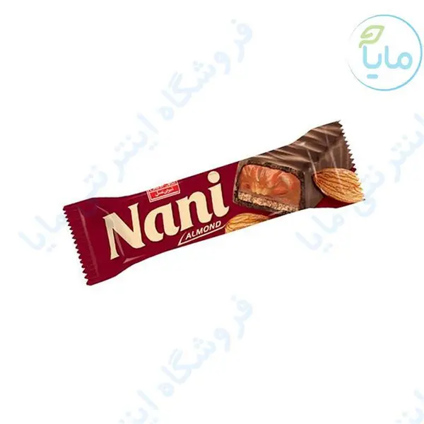 نوقا و کارامل با بادام و روکش شکلات شیری نانی شیرین عسل - 2