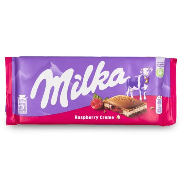 شکلات با مغز تمشک میلکا - 100 گرم - 4
