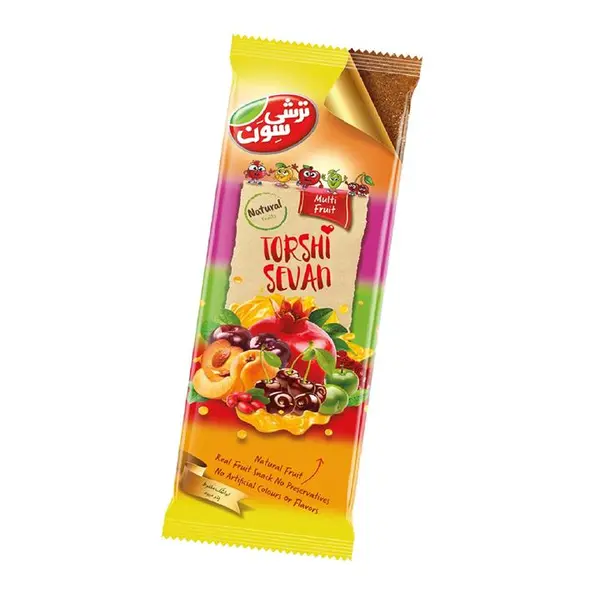 لواشک هفت میوه ترشی سون - 100 گرم بسته 10 عددی - 2