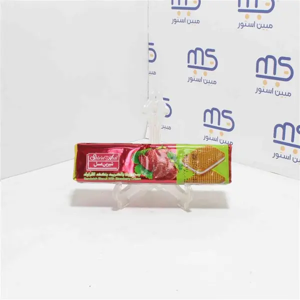 بیسکویت کرم دار با طعم توت فرنگی شیرین عسل 120 گرمی - 2