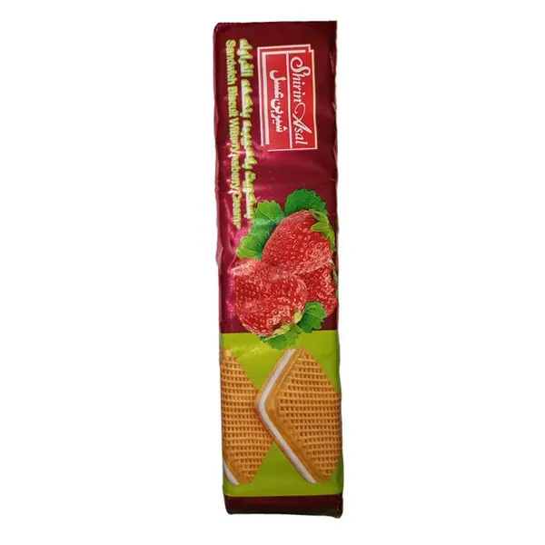 بیسکویت کرمدار با طعم توت فرنگی شیرین عسل - 120 گرم بسته 20 عددی - 2