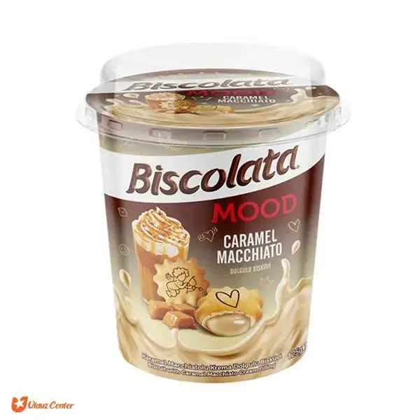 بیسکویت لیوانی مود بیسکولاتا با مغز کارامل ماکیاتو 125 گرم - 5