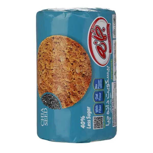 بیسکویت دانه چیا حاوی پودر نارگیل جمانه - 165 گرم - 6