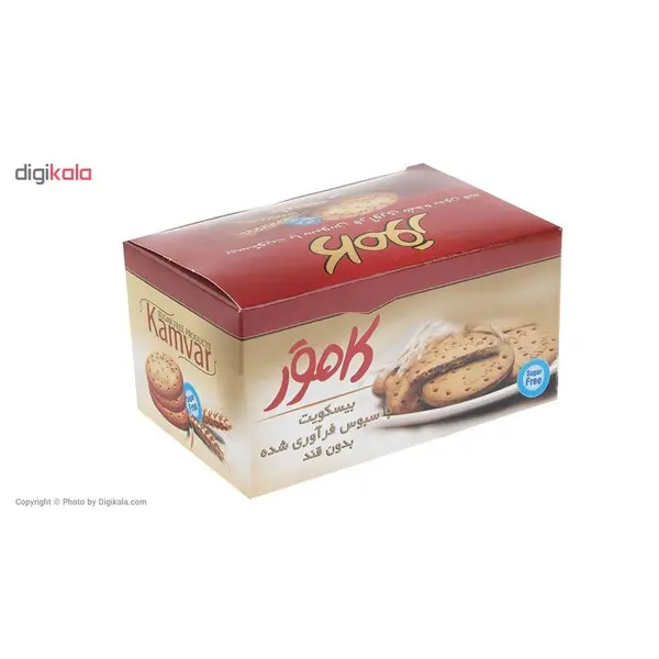 بیسکویت با سبوس فرآوری شده بدون قند کامور مقدار 170 گرم - 3