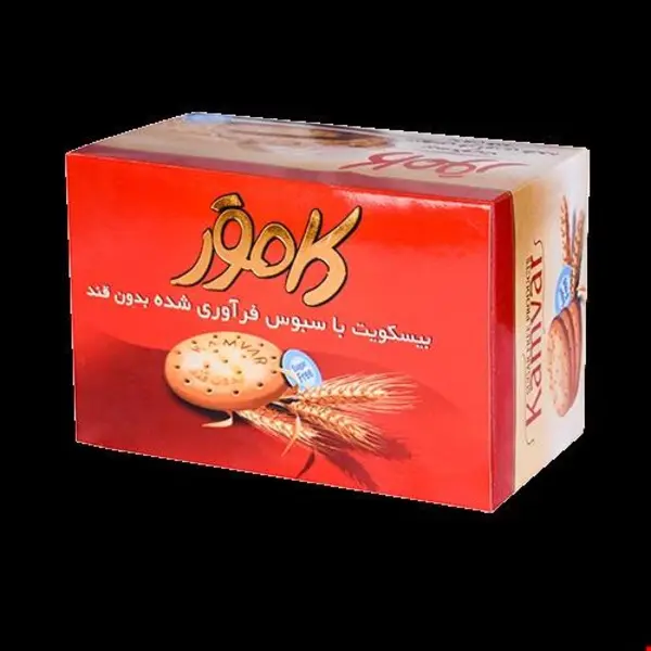 بیسکویت با سبوس فرآوری شده بدون قند کامور مقدار 170 گرم - 6