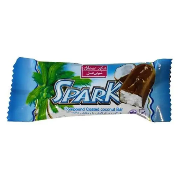 فرآورده نارگیلی با روکش کاکائویی اسپارک شیرین عسل - 18 گرم بسته 30 عددی - 6