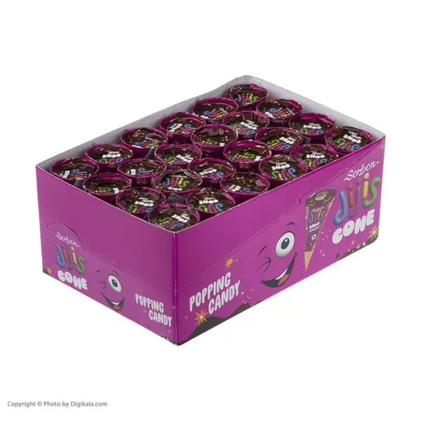 شکلات جیجیس نان مخروطی سوربن - 25 گرم بسته 24 عددی - 5