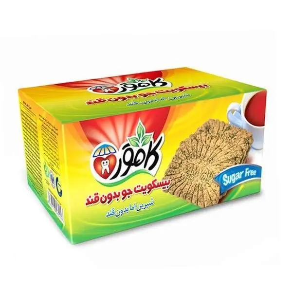 بیسکویت بدون شکر با آرد جو 360 گرمی کامور - 5