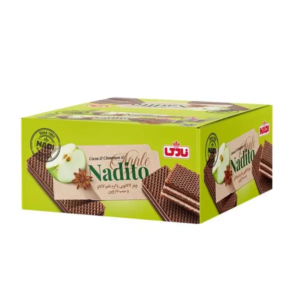 ویفر نادیتو کاکائو و سیب دارچین نادی - 40 گرم بسته 24 عددی - 2