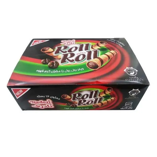 ویفر رول با طعم قهوه نادری - 45 گرم بسته 12 عددی - 3