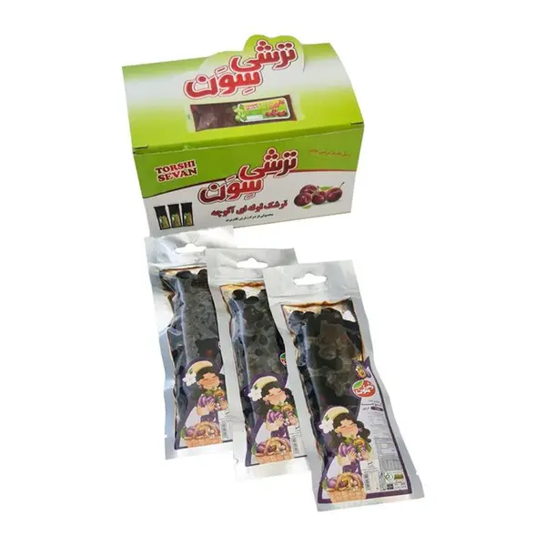 ترشک لوله ای آلوچه ترشی سون - 50 گرم بسته 12 عددی - 2