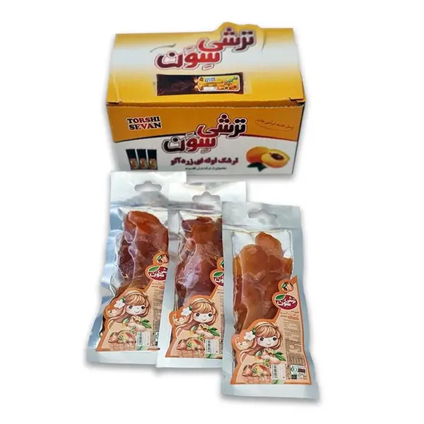 ترشک لوله ای زرد آلو  ترشی سون - 50 گرم  بسته 12 عددی - 2