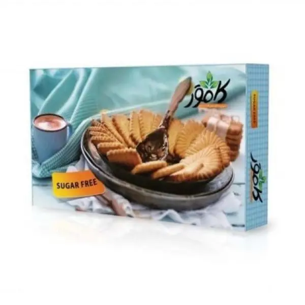 کامور بیسکوئیت پذیرایی وانیلی کامور رژیمی و بدون قند 700 گرمی - 2