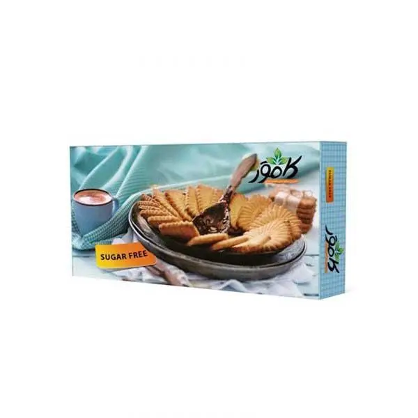 کامور بیسکوئیت پذیرایی وانیلی کامور رژیمی و بدون قند 700 گرمی - 6
