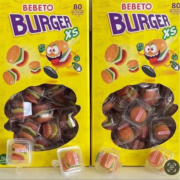 پاستیل مینی همبرگر 80 عددی ببتو Bebeto - 2