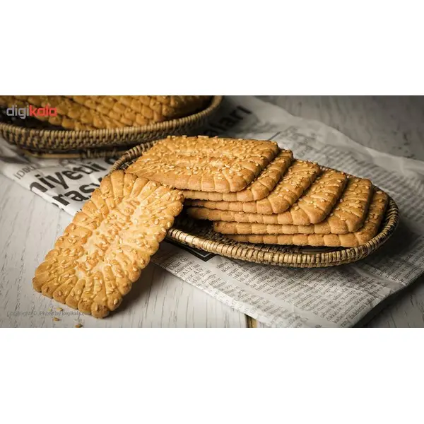 بیسکوییت کنجدی فرخنده با طعم هل مقدار 850 گرم - 4