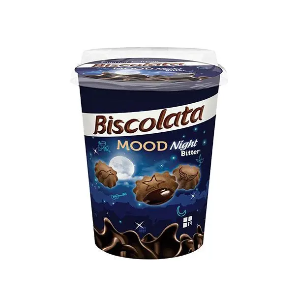 بیسکویت لیوانی مغز دار شکلاتی بیسکولاتا biscolata mood night - 4
