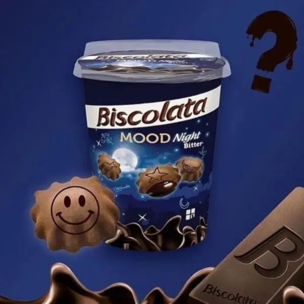 بیسکویت لیوانی مغز دار شکلاتی بیسکولاتا biscolata mood night - 3