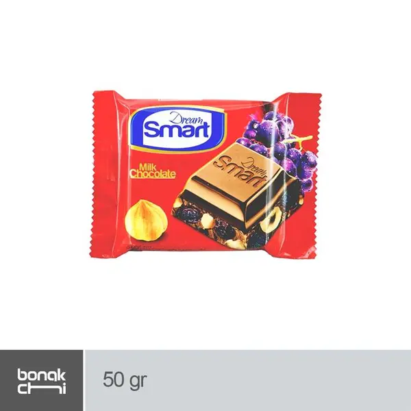 شکلات Dream Smart شیری با مغزی کشمش و فندق 50 گرمی شیرین عسل - 2