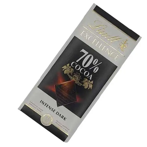 شکلات تخته‌ای تلخ lindt لینت 70 درصد مدل INTENSE DARK مقدار 100 گرم - 2