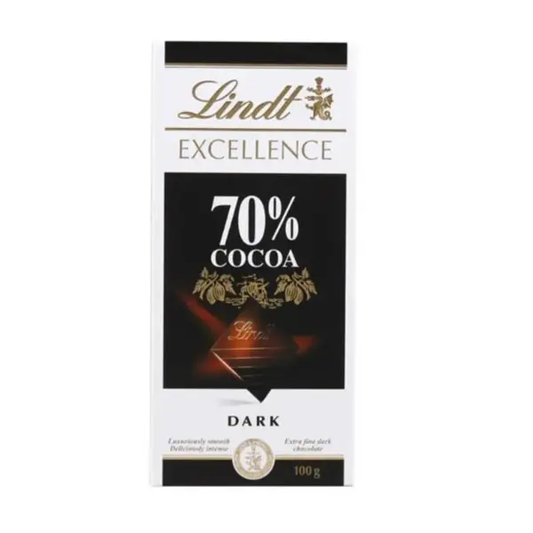 شکلات تخته‌ای تلخ lindt لینت 70 درصد مدل INTENSE DARK مقدار 100 گرم - 4