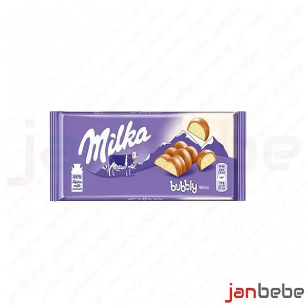 شکلات سفید مدل حبابی ۹۵ گرمی میلکا Milka Bubbly - 3