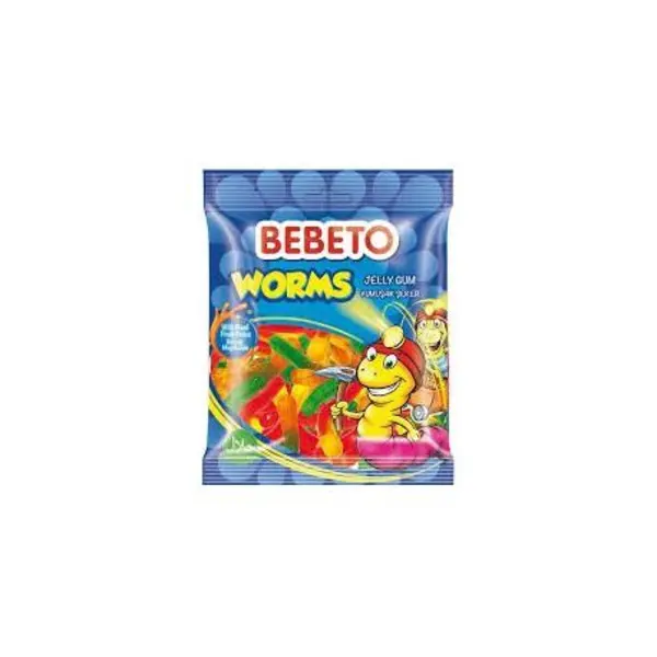 پاستیل ببتو مدل Sour Worms مقدار 80 گرم - 4