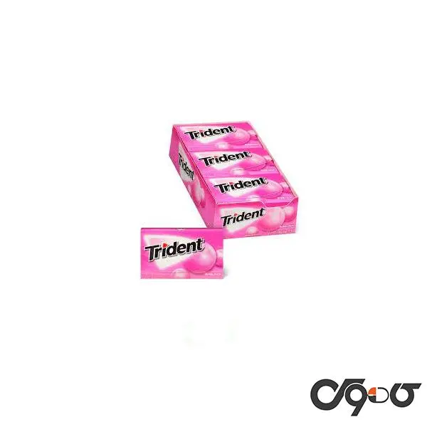 آدامس تریدنت trident مدل آدامس بادکنکی bubblegum بسته 12 عددی - 5