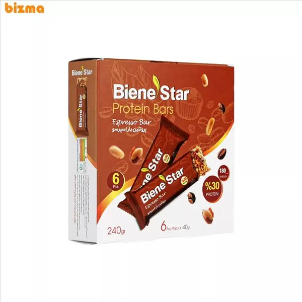 پروتئین بار اسپرسو بین استار بسته ۶ عددی - 2