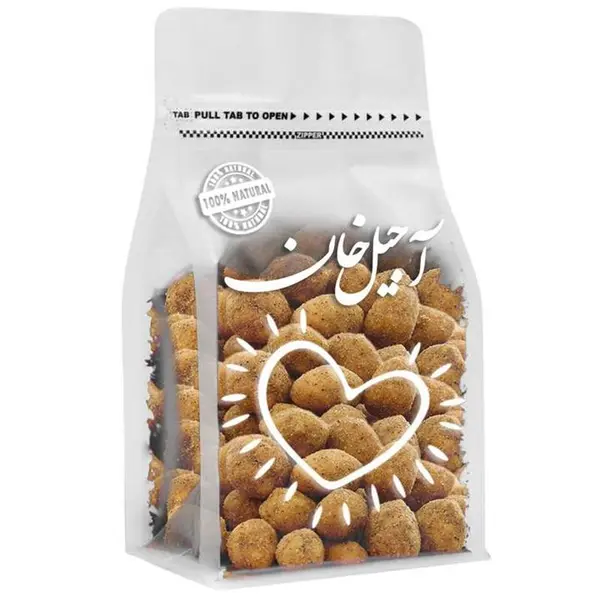 بادام زمینی روکش دار هالوپینو آجیل خان - 1000 گرم - 2