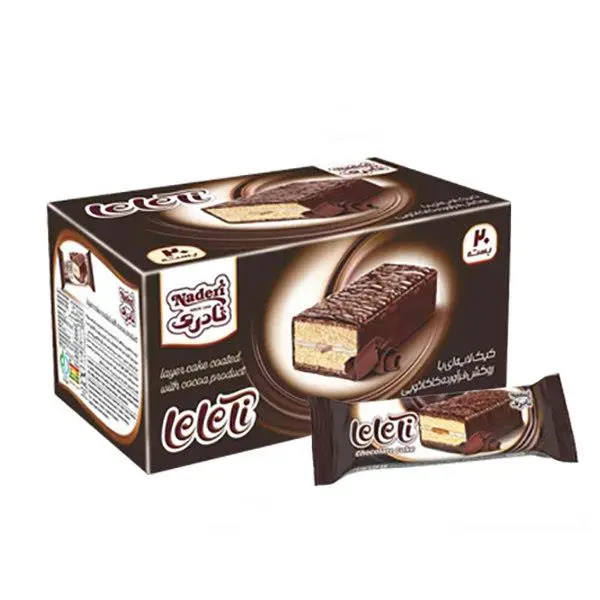 کیک لایه ای با روکش شکلات لی لی تی نادری بسته 20 عددی - 2