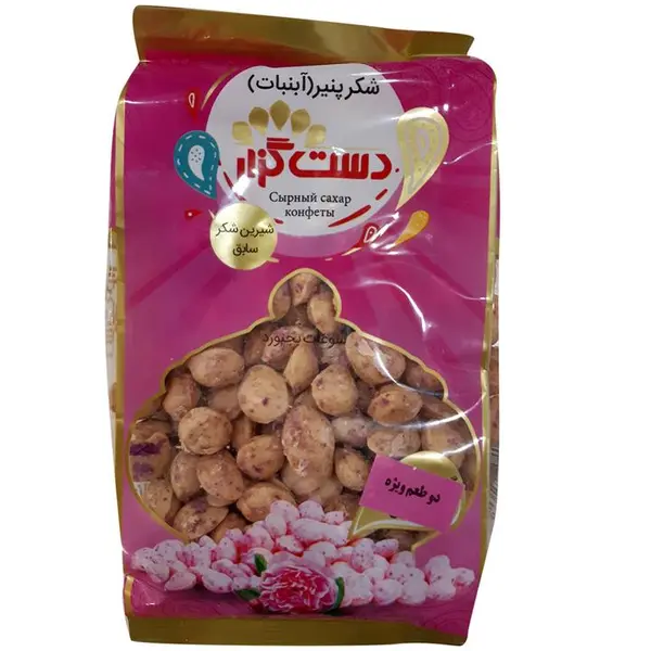 شکر پنیر  دو طعم گل محمدی و زعفران دست گزار-400 گرم - 2