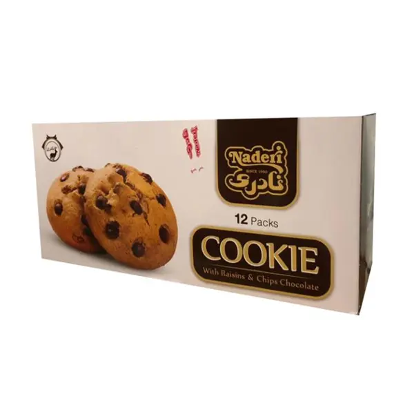 شیرینی کوکی با چیپس شکلات نادری - 40 گرم بسته 12 عددی - 3