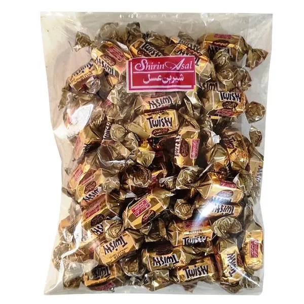 تافی کره ای دورنگ شکلاتی تویستی شیرین عسل - 500 گرم - 2